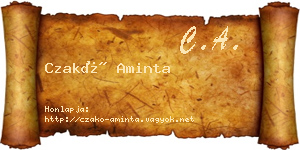 Czakó Aminta névjegykártya